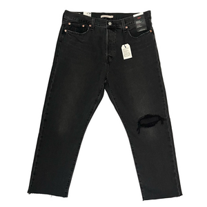 NWT Women’s Levi’s Wedgie Straight Black Distressed Jeans Size 32